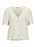 OBJSANNE 2/4 LO V-NECK TOP NOOS sandshell