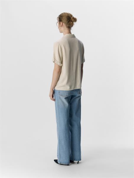 OBJSANNE S/S RE SHIRT NOOS sandshell