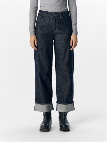OBJSAVA CRYSTAL MW WIDE ANKLE JEANS 136 dark blue denim