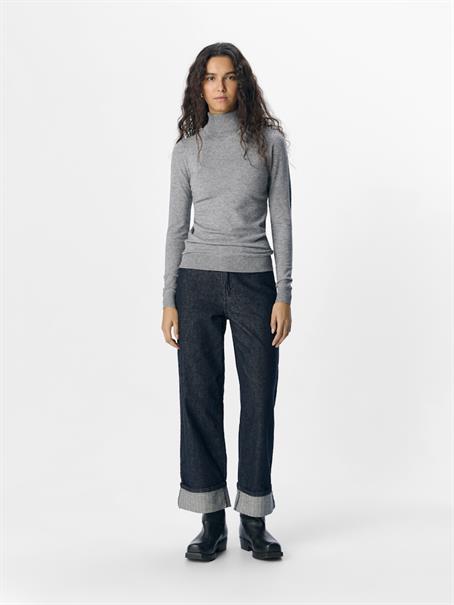 OBJSAVA CRYSTAL MW WIDE ANKLE JEANS 136 dark blue denim