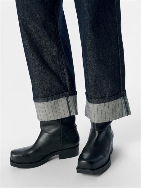 OBJSAVA CRYSTAL MW WIDE ANKLE JEANS 136 dark blue denim