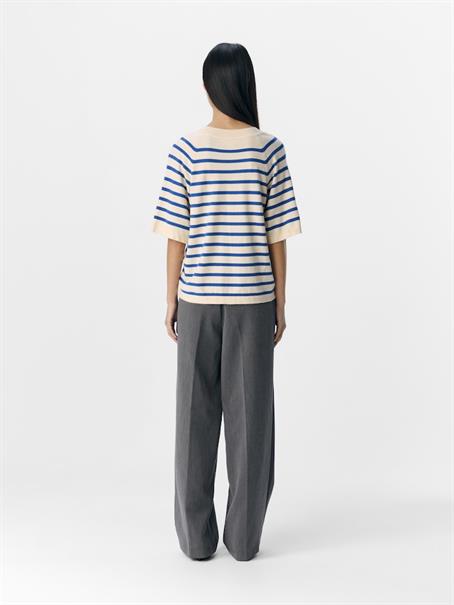 OBJTHESS 2/4 LO V-NECK KNIT TOP NOOS sandshell