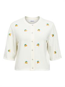 OBJTHESS 3/4 SLEEVE CARDIGAN NOOS cloud dancer