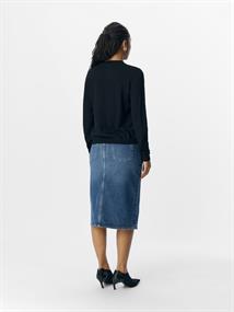 OBJTHESS L/S SHORT CARDIGAN NOOS black
