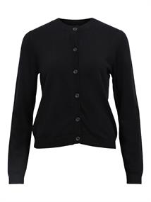 OBJTHESS L/S SHORT CARDIGAN NOOS black