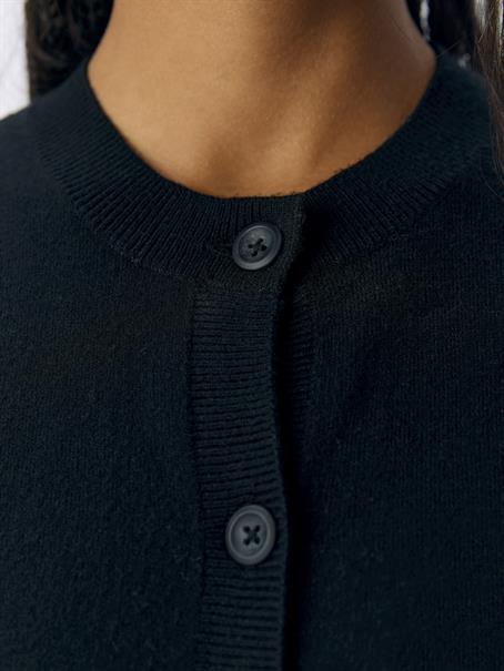 OBJTHESS L/S SHORT CARDIGAN NOOS black