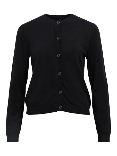 OBJTHESS L/S SHORT CARDIGAN NOOS black
