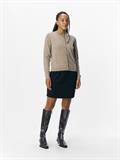 OBJTHESS L/S SHORT CARDIGAN NOOS desert taupe