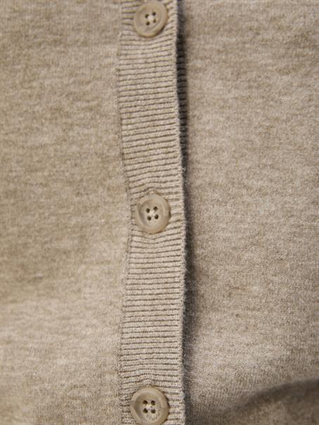 OBJTHESS L/S SHORT CARDIGAN NOOS desert taupe