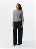 OBJTHESS L/S SHORT CARDIGAN NOOS medium grey melange