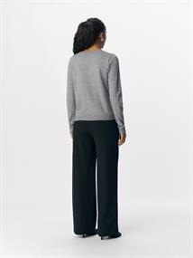 OBJTHESS L/S SHORT CARDIGAN NOOS medium grey melange