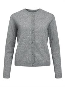 OBJTHESS L/S SHORT CARDIGAN NOOS medium grey melange