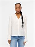 OBJTILDA L/S V-NECK SHIRT NOOS cloud dancer