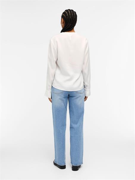 OBJTILDA L/S V-NECK SHIRT NOOS cloud dancer