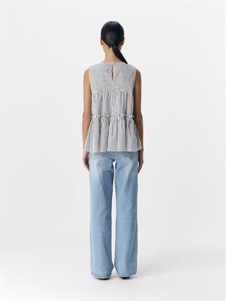 OBJTUTTA S/L LO O-NECK TOP DIV white