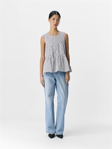 OBJTUTTA S/L LO O-NECK TOP DIV white