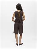 OBJVIGGA RE S/L RE V-NECK TOP 145 seal brown