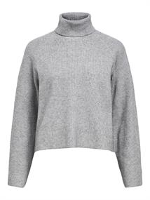 OBJVIOLA LS LO ROLLNECK KNIT NOOS medium grey melange