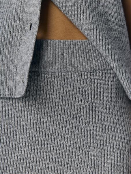 OBJVIOLA MW RE SHORT KNIT SKIRT NOOS medium grey melange