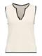 OBJVIVA S/L RE V-NECK KNIT TOP NOOS birch