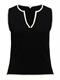 OBJVIVA S/L RE V-NECK KNIT TOP NOOS black