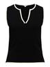 OBJVIVA S/L RE V-NECK KNIT TOP NOOS black