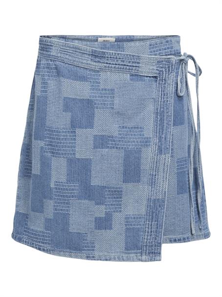 OBJYLVA DNM HW RE SHORT SKIRT 134 light blue denim