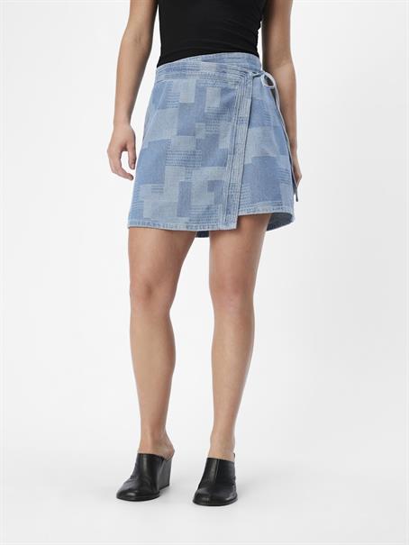 OBJYLVA DNM HW RE SHORT SKIRT 134 light blue denim