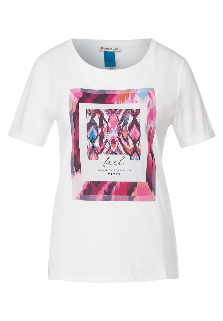 Street One Damen T-Shirt off white bequem online kaufen bei