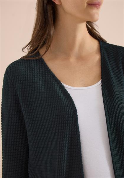 Offene 3/4-Arm Jacke im Ajour-Look palm breeze green