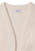 Offene Federgarn Weste oat milk beige melange