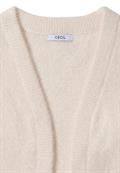 Offene Federgarn Weste oat milk beige melange