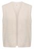 Offene Federgarn Weste oat milk beige melange