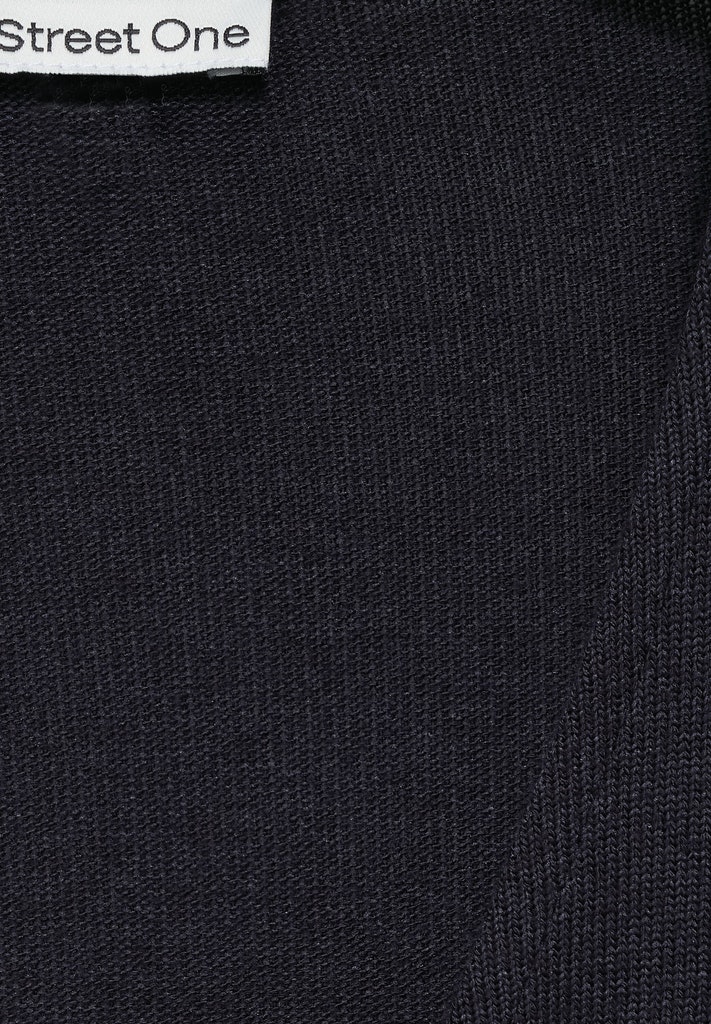 Street One Damen Longsleeve Offene Shirtjacke dark vintage blue melange  bequem online kaufen bei