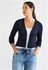 Offene Shirtjacke deep blue