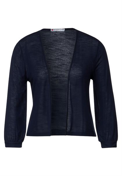 Offene Shirtjacke deep blue