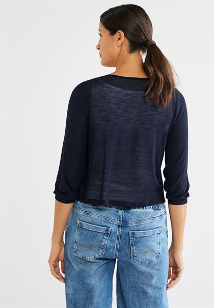 Offene Shirtjacke deep blue