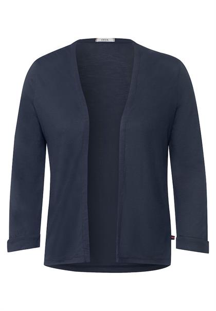 Offene Shirtjacke deep blue