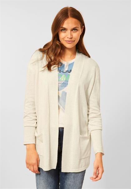 Offener Basic Cardigan birch white melange