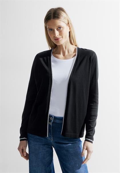 Offener Basic Cardigan black