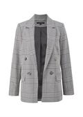 Offener Blazer mit Zierknöpfen weiß