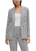 Offener Blazer mit Zierknöpfen weiß