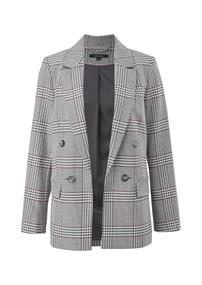Offener Blazer mit Zierknöpfen weiß