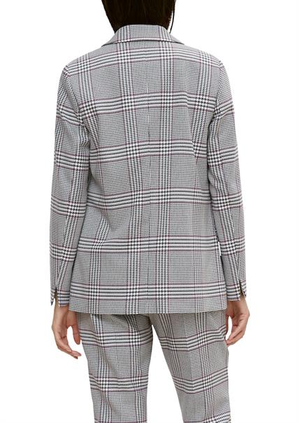 Offener Blazer mit Zierknöpfen weiß