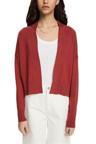 Offener Cardigan aus Feinstrick terracotta