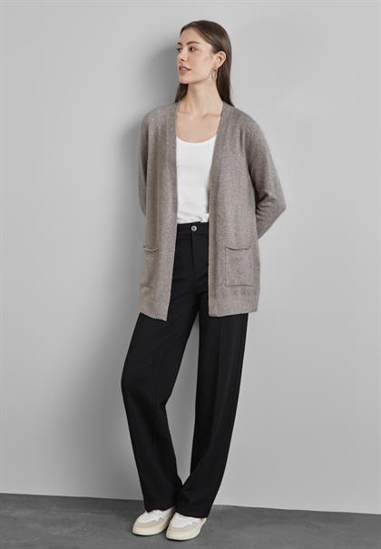 Offener Cardigan breezy beige mel.