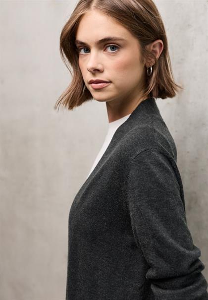 Offener Cardigan industrial grey mel.