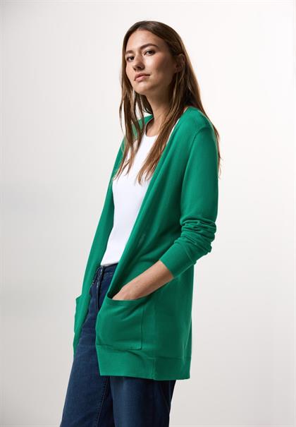 Offener Cardigan malachite green