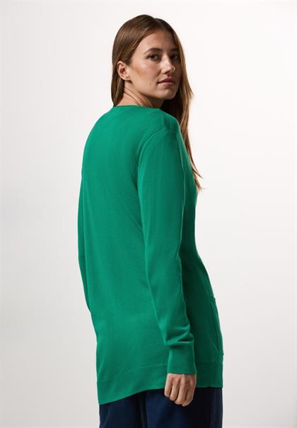 Offener Cardigan malachite green