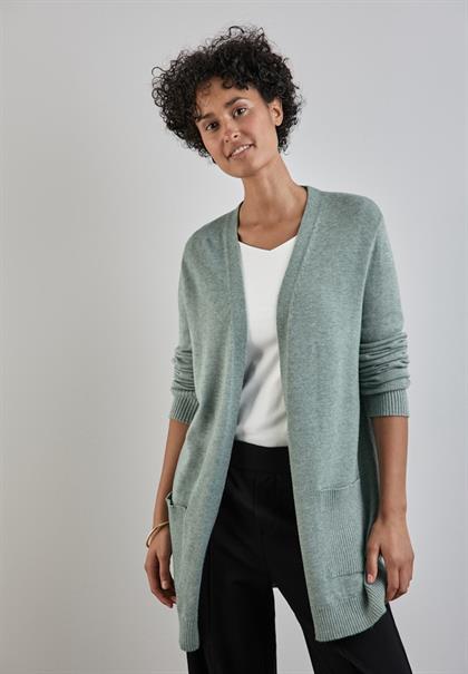 Offener Cardigan temper mint mel.